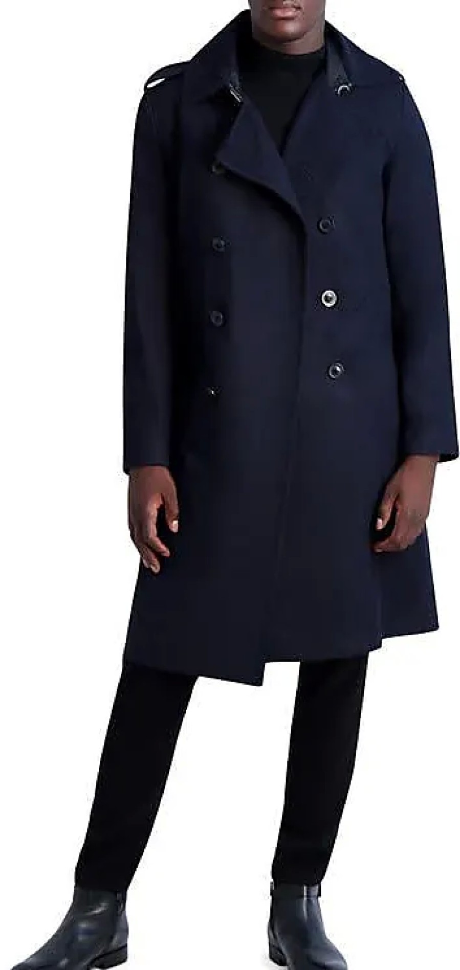 Hommes Mer Manteaux | Trench-Coat En Bleu Marine Chez Nordstrom, Taille X-Large