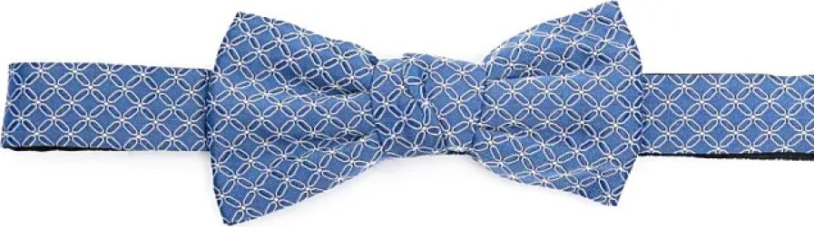 Hommes Magasin Trafalgar Noeuds Papillon | Noeud En Soie Jacquard A Motifs - Homme - Soie - Taille Unique - Bleu