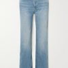 Femmes Mère Jeans | Jean Ample Taille Haute A Jambe Droite Des Annees 90 - Bleu - 24,25,26,27,28,29,30,31