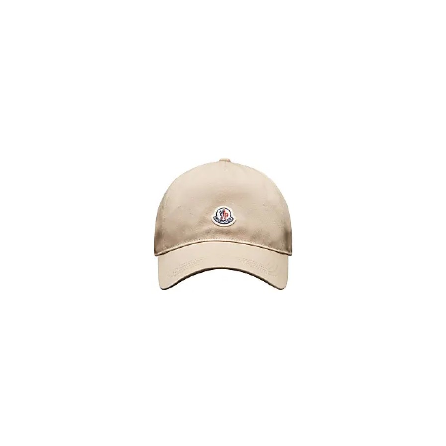 Femmes Moncler Casquettes | Casquette De Baseball Avec Logo Beige Taille Unique