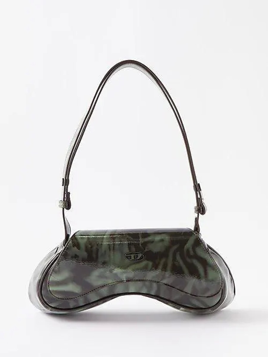 Femmes Prada Sacs | Sac A Bandouliere Play En Similicuir - Femme - Noir Multi