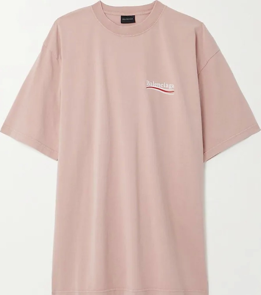 Femmes Boden T-Shirts | T-Shirt Oversize Brode En Jersey De Coton - Rose - Xs,S,M,L