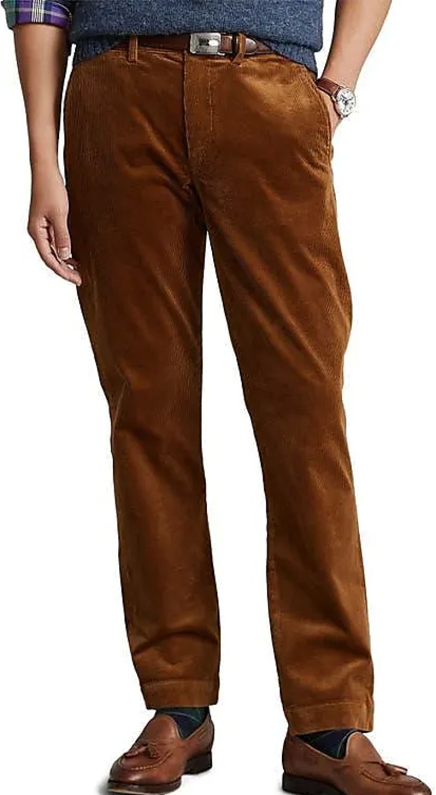 Hommes Chiffon et os Pantalon | Pantalon En Velours Cotele En Brun Dore Chez Nordstrom, Taille 34 X 32