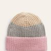 Femmes La face nord Chapeaux D'Hiver | Bonnet Color Block Gris Chine, Rose Et Ivoire Femme Boden