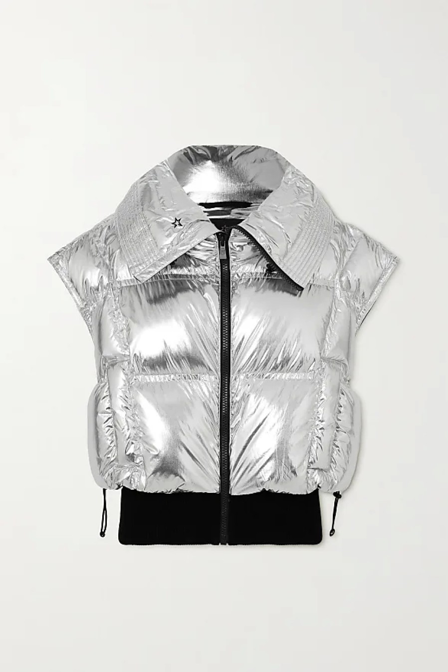 Femmes Palm Angels x Moncler Gilets | Sierra - Gilet Matelasse En Duvet Metallise - X Small, Small, Medium, Large