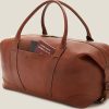 Hommes Luca Faloni Sacs | Sac Week-End Marron Caramel