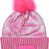 Femmes Compagnie de chapeaux de San Diego Chapeaux D'Hiver | Bonnet En Feuille Metallisee Avec Pompon En Fausse Fourrure En Fuchsia Chez Nordstrom