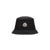 Femmes Moncler Chapeaux | Chapeau Bob En Coton Noir Taille S