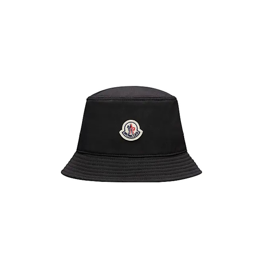 Femmes Moncler Chapeaux | Chapeau Bob En Coton Noir Taille S