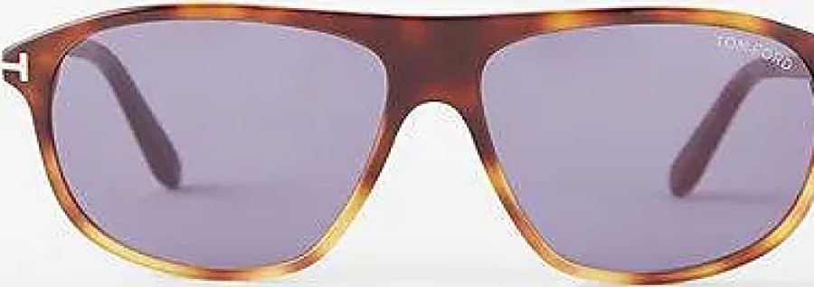 Hommes Lunettes Tom Ford Des Lunettes De Soleil | Lunettes De Soleil Prescott En Acetate A Monture En D - Hommes - Marron Bleu