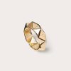 Hommes Valentino Garavani Bijoux | Bague Metal Rockstud Homme Or S