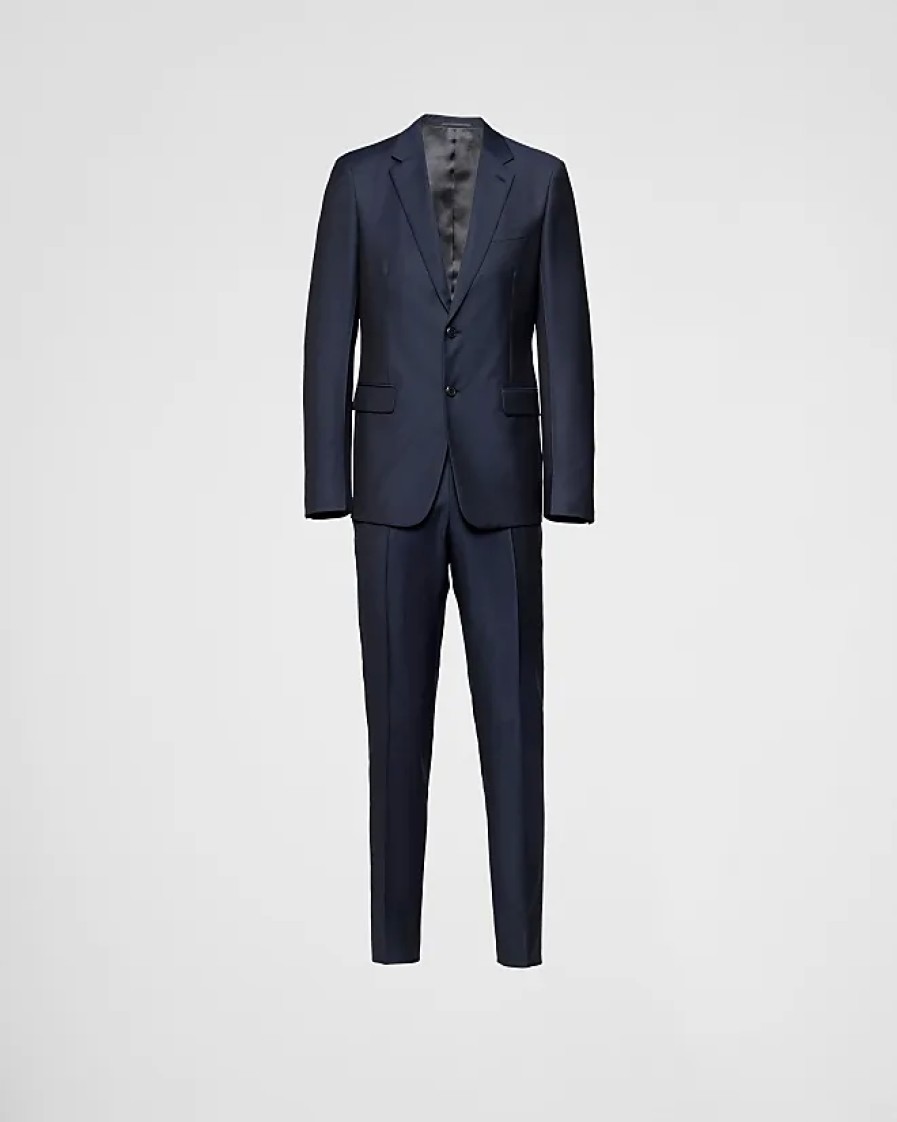 Hommes Reiss Costumes | Costume En Laine A Simple Boutonnage