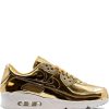 Femmes Nike Baskets | Air Max 90 Metallic Pack - Baskets Dorees - Femme - Cuir/Polyester/Caoutchouc - 10,5