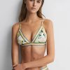 Femmes Reiss Maillots De Bain | Faye - Haut De Bikini Raye A Imprime Floral Faye Imprime Jaune, Us 10