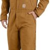 Hommes Dickies Combinaisons | Combinaison Isolee En Canard Delave Coupe Ample Pour Hommes (Grands Et Grands), Carhartt Marron, 4X-Large Us