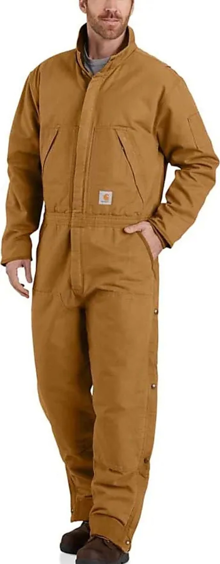 Hommes Dickies Combinaisons | Combinaison Isolee En Canard Delave Coupe Ample Pour Hommes (Grands Et Grands), Carhartt Marron, 4X-Large Us