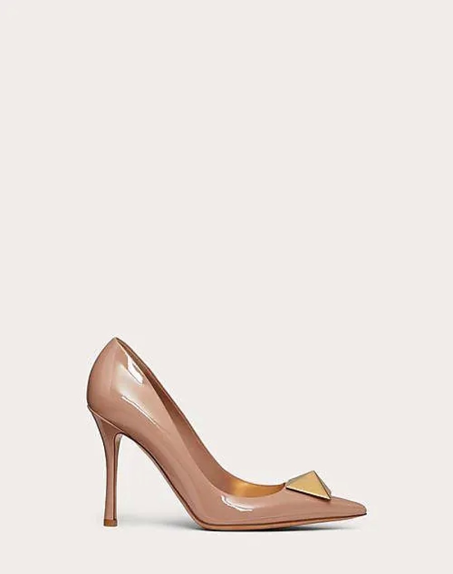 Femmes Chaussures Matisse Chaussures D'Ete | Escarpin One Stud Cuir Verni 100Mm Femme Rose Cannelle 37.5