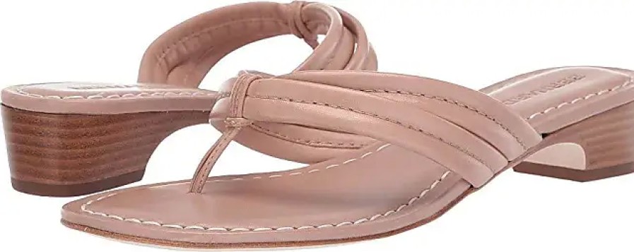 Femmes Chien fusée Tongs | Miami Demi Heel Sandales (Blush Antique Calf) Chaussures Compensees Pour Femmes