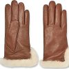 Femmes Beau Stockholm Gants | Gants D'Aeration En Cuir De Mouton Avec Paume Conductrice (Chataigne) Gants Pour Temps Froid Extreme