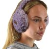 Femmes CC Cache-Oreilles | Cache-Oreilles Doux Et Chaud Pour L'Hiver, Bandeau Reglable, Cache-Oreilles, Sherpa Violet