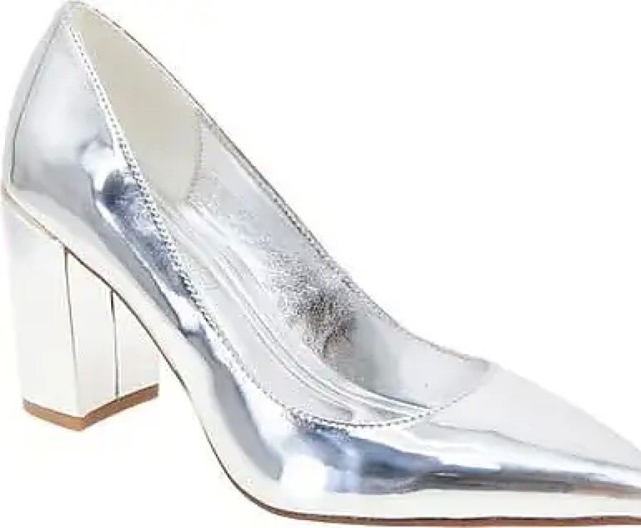 Femmes Tous les saints Chaussures En Cuir | Escarpins A Bout Pointu Midana En Argent Chez Nordstrom, Taille 5,5