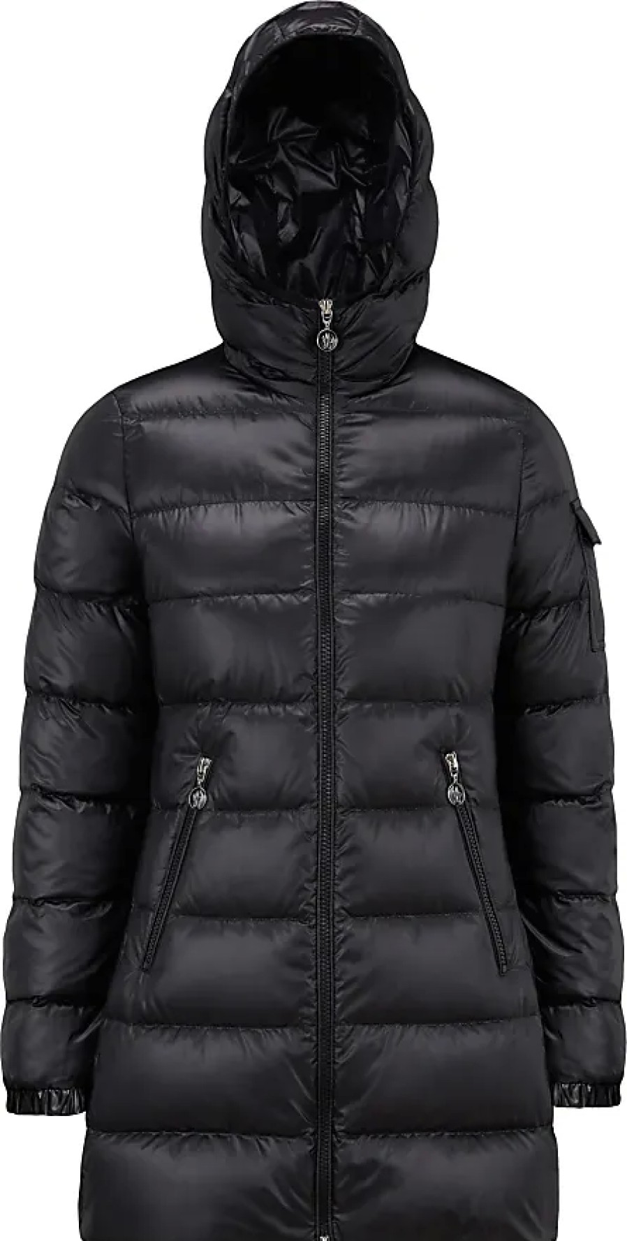 Femmes Moncler Vestes | Doudoune Courte Glements Noir Taille 2