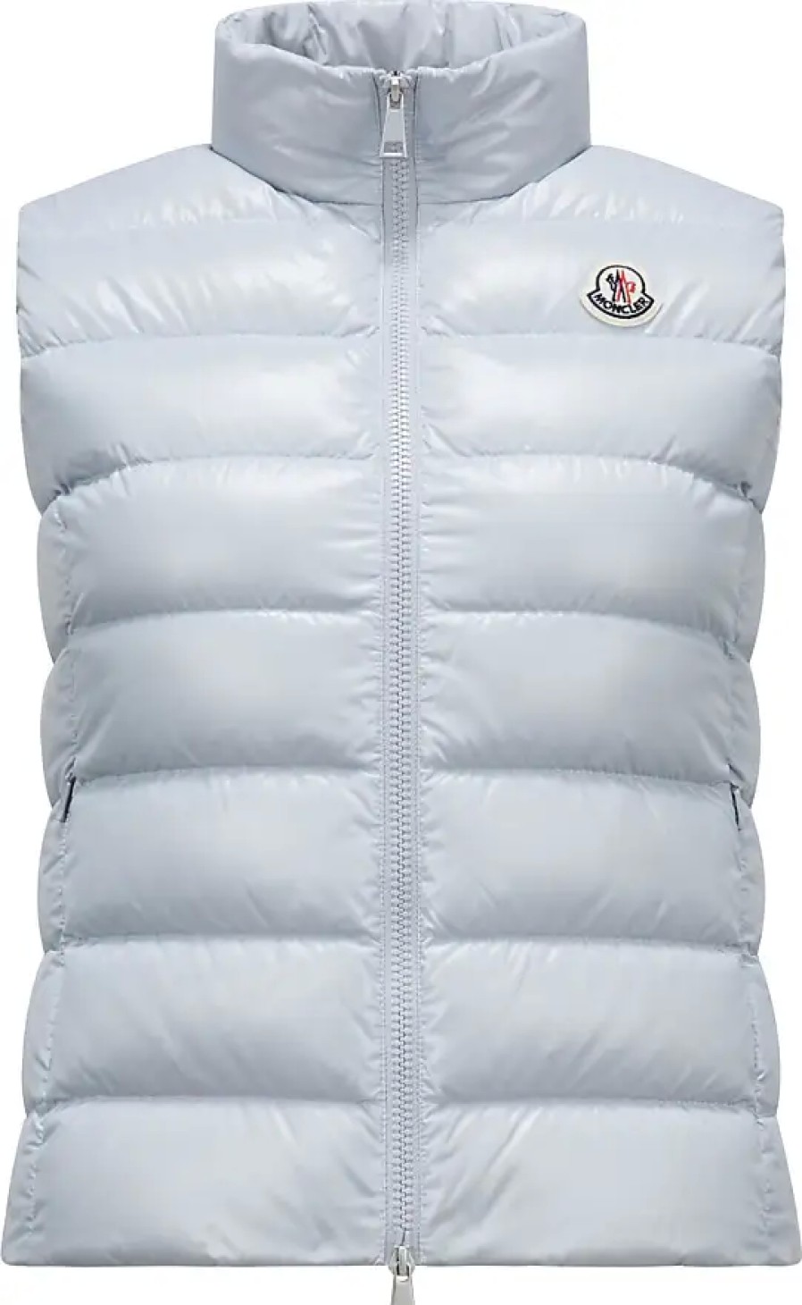 Femmes Moncler Gilets | Ghany Doudoune Gris Taille 3