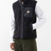 Hommes La face nord Gilets | Carhartt Wip - Gilet Polaire Zippe Prentis - Homme - Noir