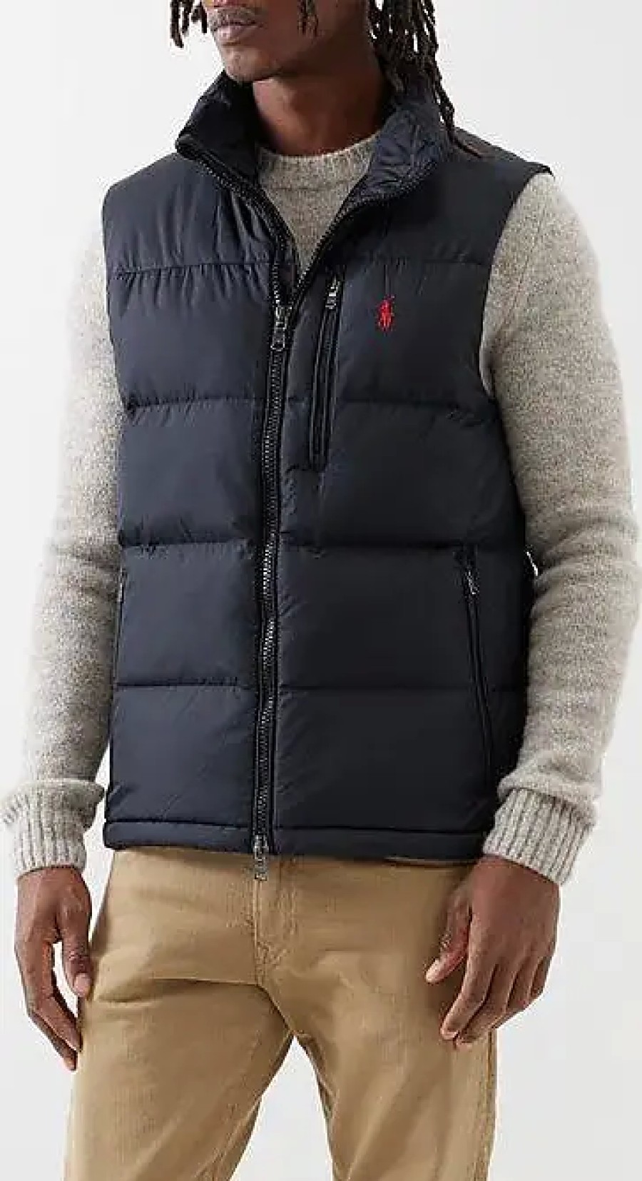 Hommes Moncler Gilets | Gilet Matelasse En Fibres Recyclees A Logo Brode