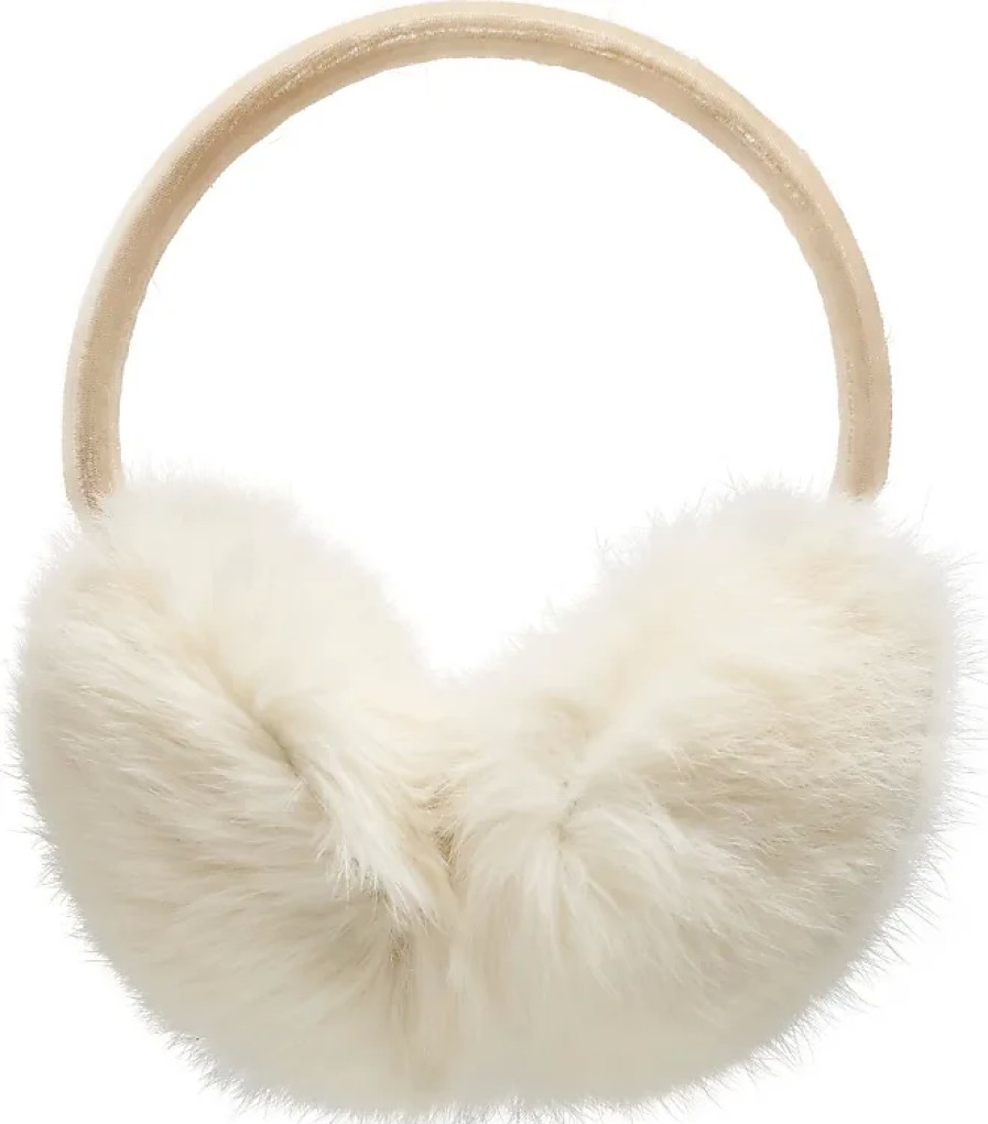 Femmes Dsquared2 Cache-Oreilles | Cache-Oreilles En Fourrure De Lapin Veritable Pour Femmes Et Filles, Cache-Oreilles Reglables (Beige)