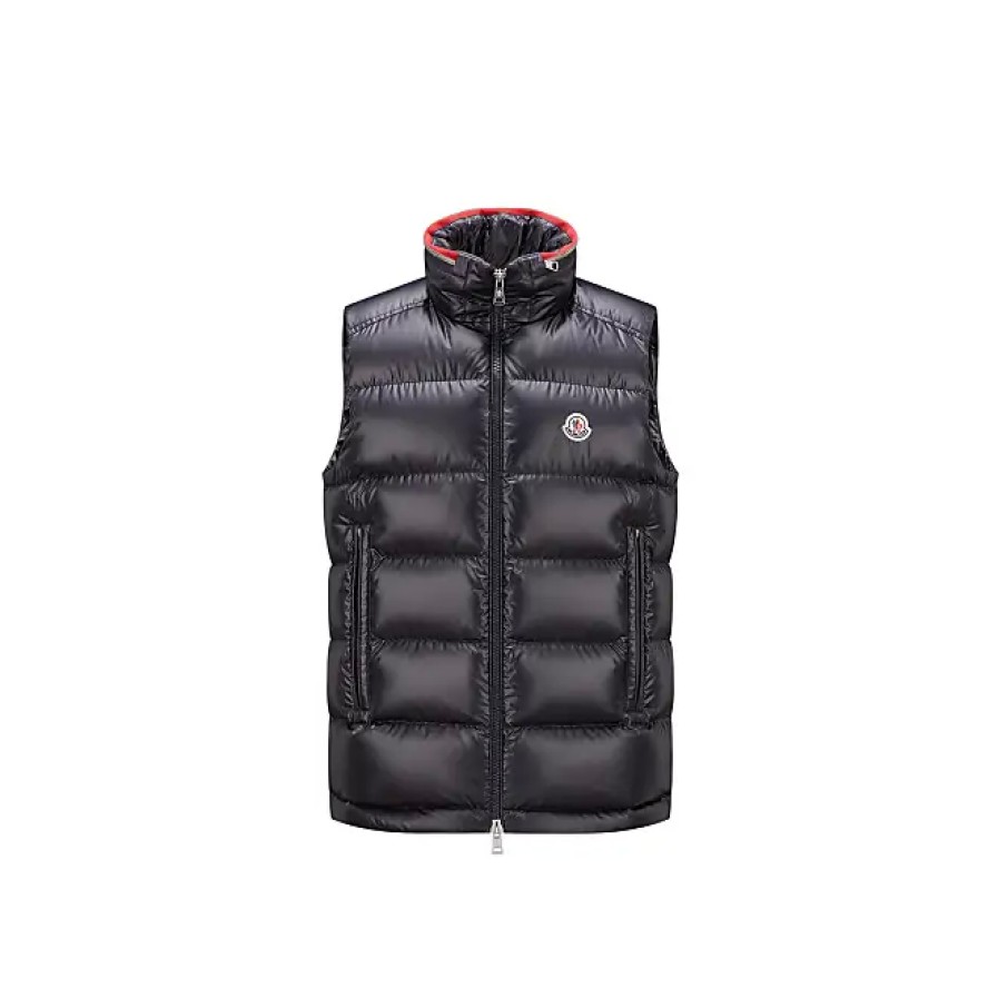 Hommes Moncler Gilets | Gilet En Duvet Ouse Bleu Taille 4