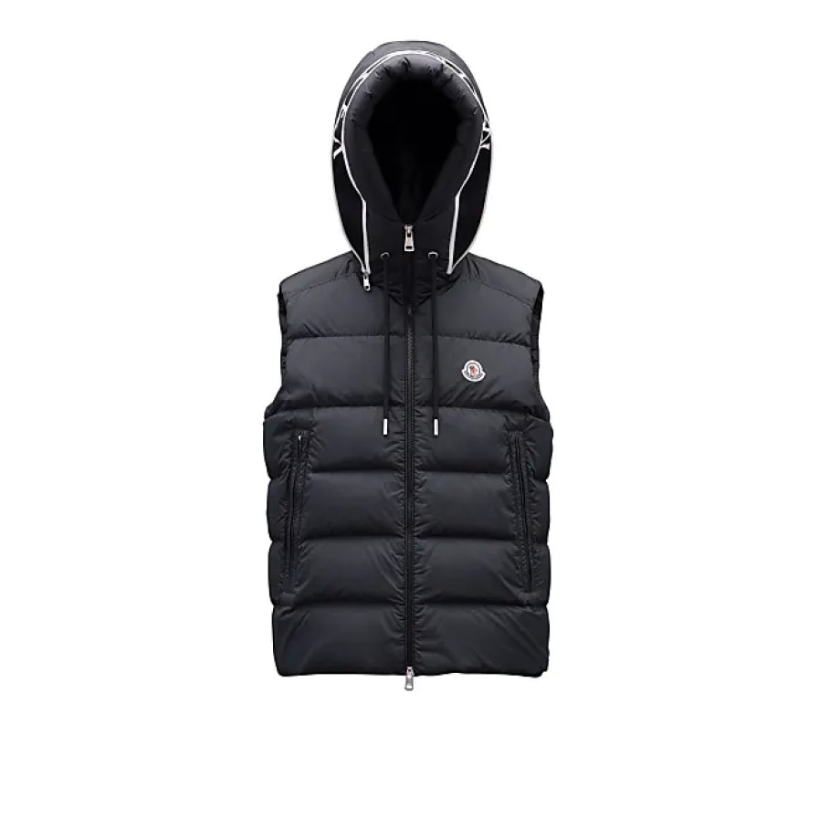 Hommes Moncler Gilets | Gilet En Duvet Cardamine Noir Taille 6