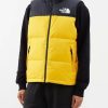 Hommes Moncler Gilets | 1996 Retro Nuptse Down Gilet - Homme - Jaune Noir