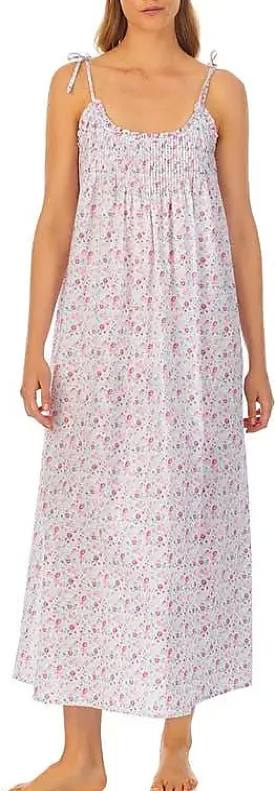 Femmes Avidamour Vetements De Detente | Chemise De Nuit De Ballet En Coton A Epaules Nouees A Imprime Rose Chez Nordstrom, Taille X-Small