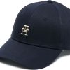 Femmes Moncler Casquettes | Casquette De Baseball Avec Plaque Logo - Femme - Coton - Taille Unique - Bleu