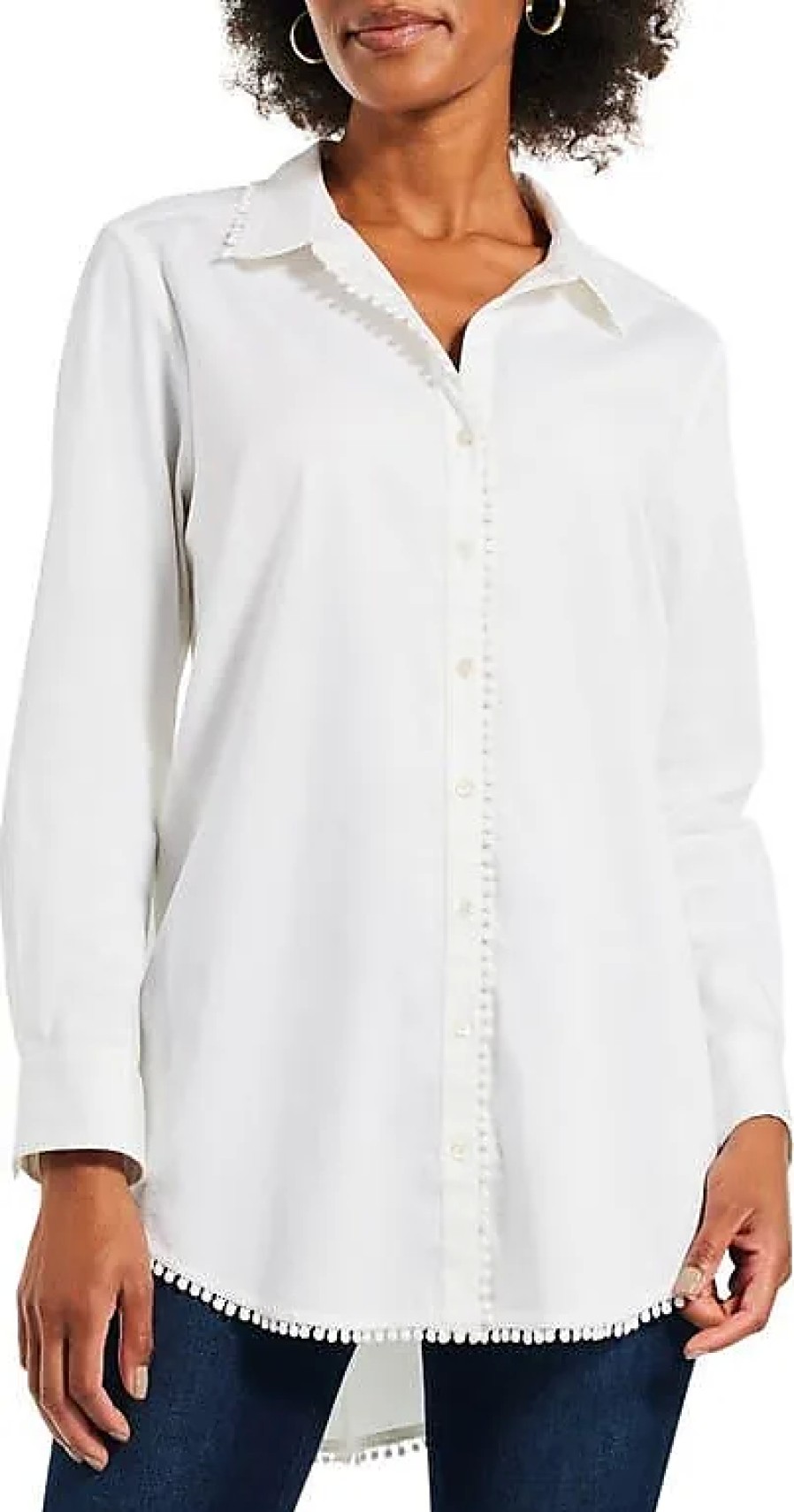 Femmes Paul Smith Chemises | Chemise Boutonnee En Coton Extensible A Bordure Picot Roundabout En Papier Blanc Chez Nordstrom, Taille Xx-Large