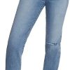 Femmes Mère Jeans | Jean Court Droit Serene Taille Mi-Haute En Bleu Doux Chez Nordstrom, Taille 34