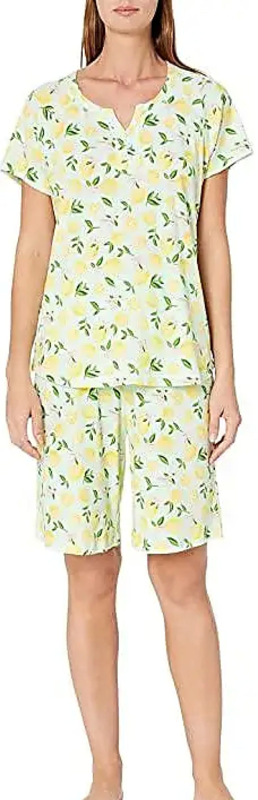 Femmes Paul Smith Vetements De Detente | Bermuda Imprime A Manches Courtes Pj (Leafy Lemon) Ensembles De Pyjama Pour Femmes