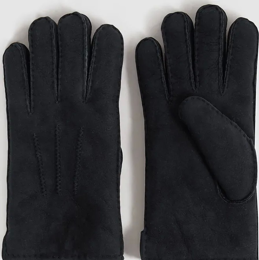 Hommes Colombie Gants | Aragon - Gants En Peau De Mouton Retournee Chocolat Aragon, L