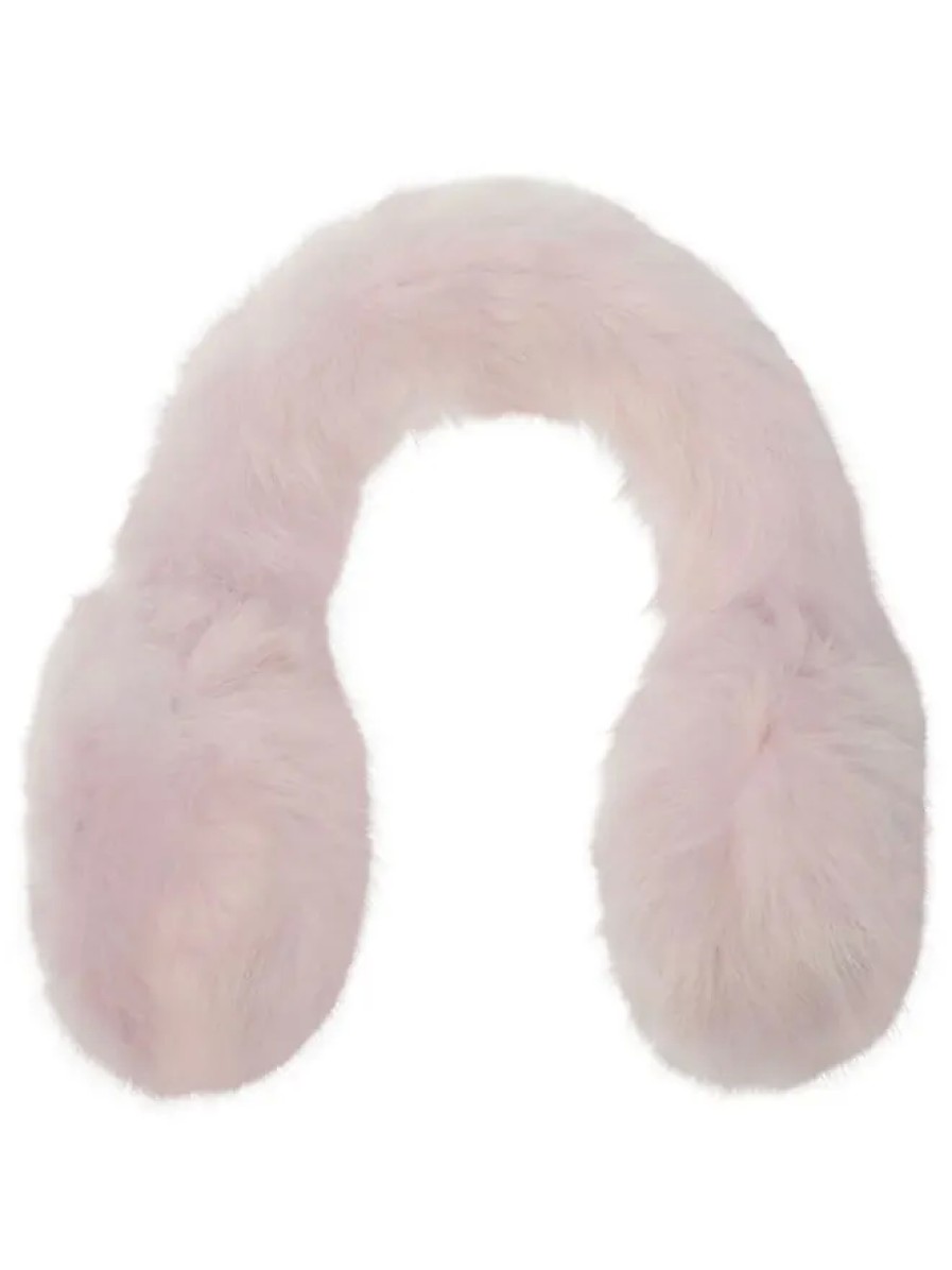 Femmes Barth Cache-Oreilles | Cache-Oreilles Ton Sur Ton En Peau De Mouton - Unisexe - Peau De Mouton/Shearling - M/L - Blanc