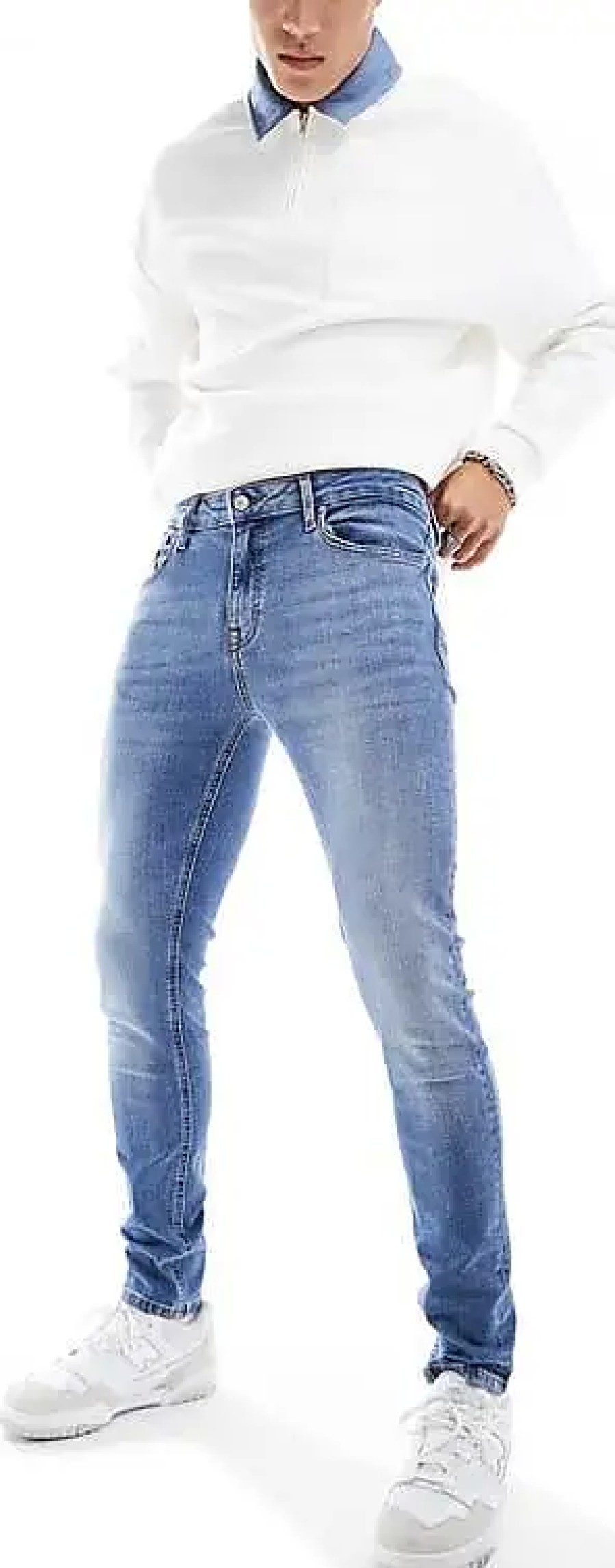 Hommes Paige Jeans | Jean Skinny Extensible En Bleu Clair Chez Nordstrom, Taille 36 X 34