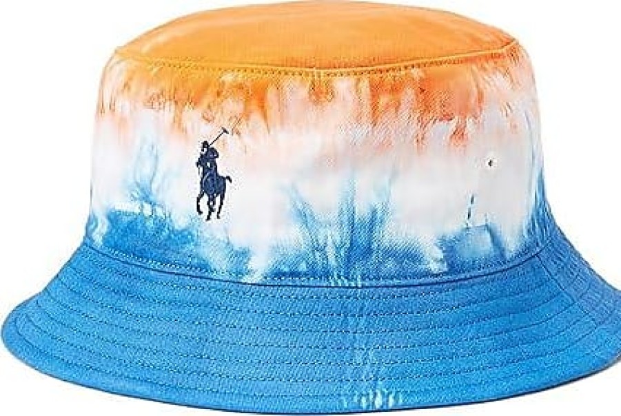 Hommes Étro Chapeaux | Chapeau Bob En Serge Tie-Dye (Orange Vif/Spa Royal) Chapeaux Traditionnels