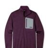 Hommes Robert Barakett Chandails | Haut En Polaire A Demi-Fermeture Eclair Gannett Peak Pour Homme, Taille Xl En Violet Fonce