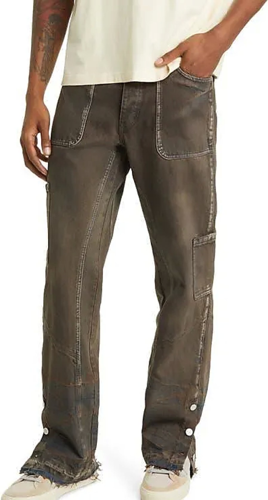 Hommes APC Jeans | Jean Charpentier A Ourlet Brut En Marron Chez Nordstrom, Taille 30