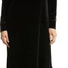 Femmes Maison Essentielle Vetements De Detente | Chemise De Nuit Longue En Velours A Manches Longues Natalie En Noir Chez Nordstrom, Taille Petite