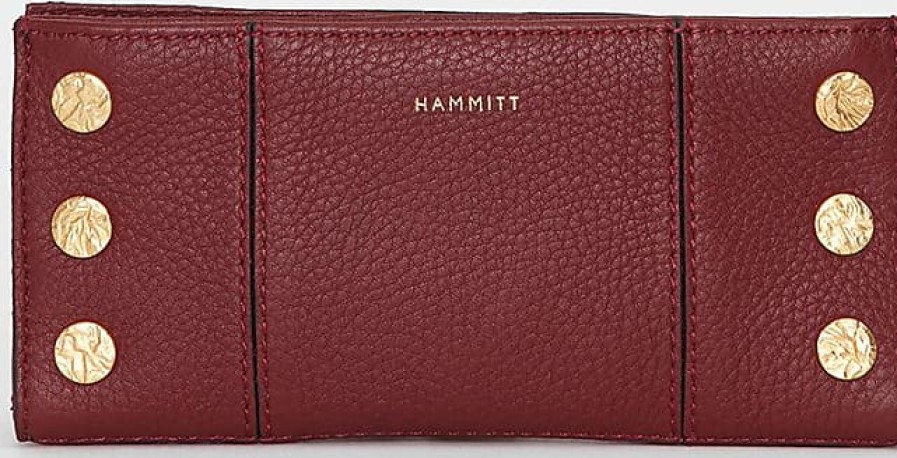 Femmes Saint-Laurent Portefeuilles | Hammitt 110 North Pomodoro Rouge Or Brosse Martele