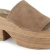 Femmes Chocolat Bleu Chaussures A Semelles Compensees | Sandale A Glissiere A Plateforme Ophelia En Daim Taupe Chez Nordstrom, Taille 10Us