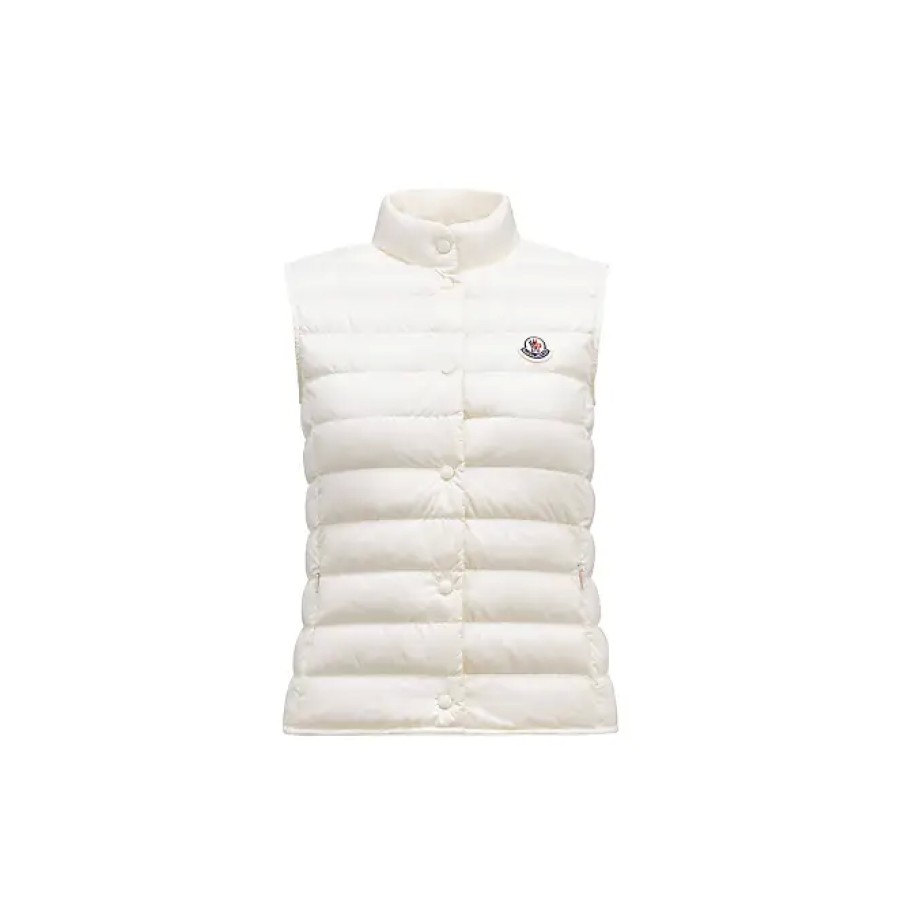 Femmes Moncler Gilets | Liane Doudoune Blanc Taille 6