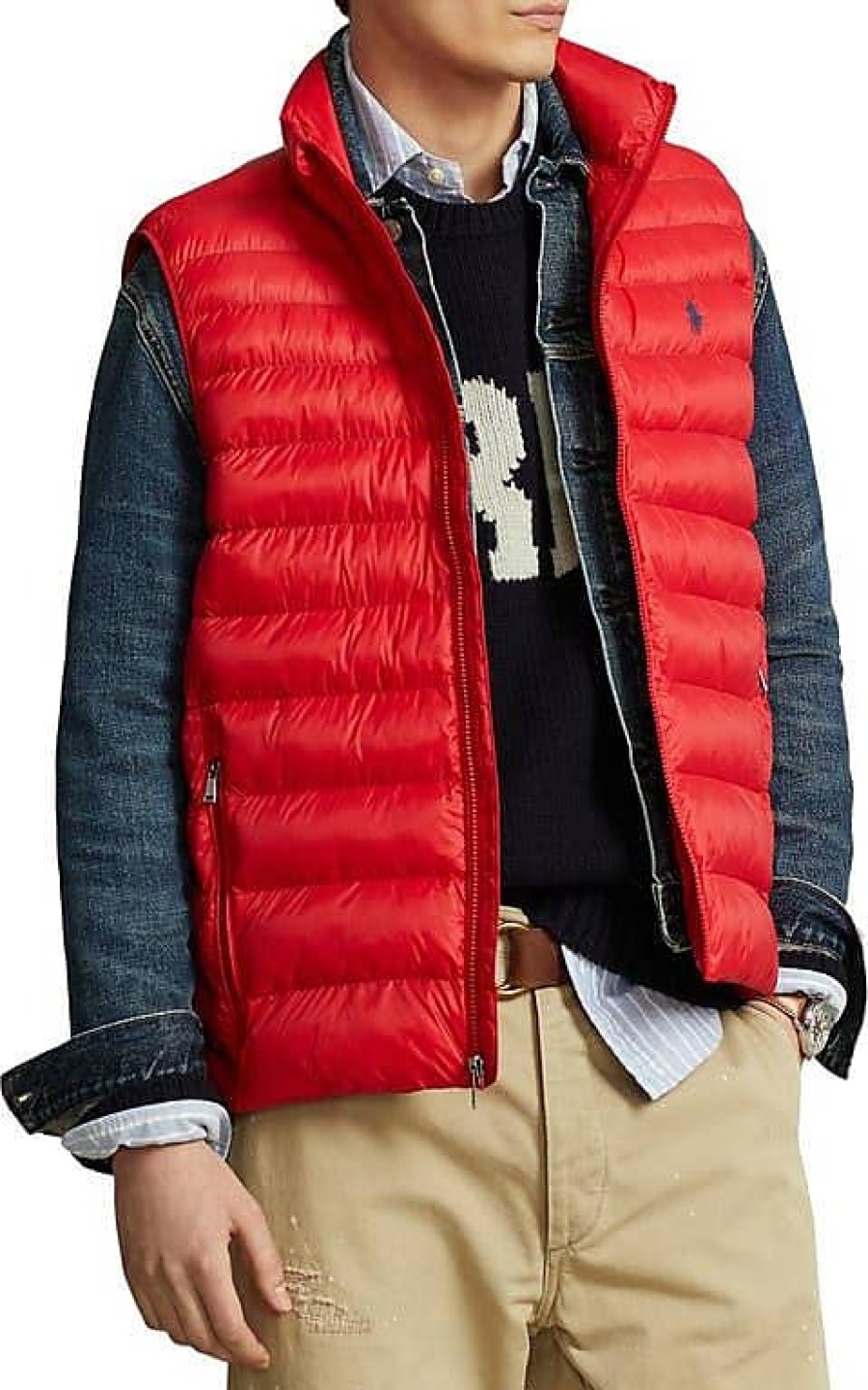 Hommes Coupeur et Buck Gilets | Gilet Matelasse En Nylon Recycle En Rouge Rl 2000 Chez Nordstrom, Taille Grande