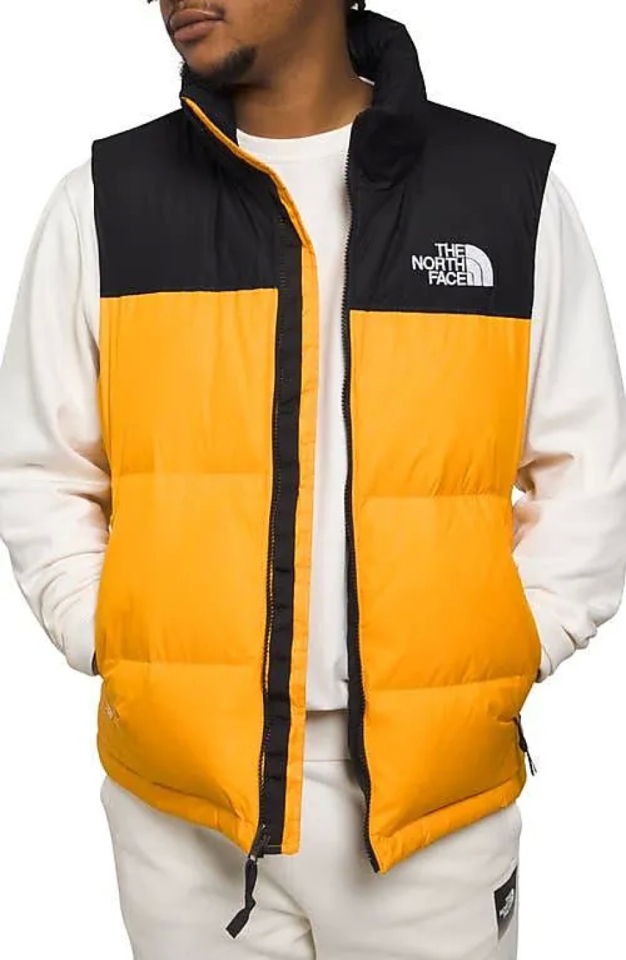 Hommes Moncler Gilets | Gilet En Duvet Matelasse Pliable Nuptse 1996 En Summit Gold/Tnf Black Chez Nordstrom, Taille X-Large